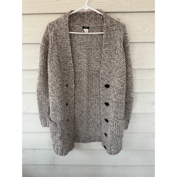 *J. CREW* Chunky Knit Cardigan Women's XS Grandmacore CottageCore SO COZY - Picture 1 of 6